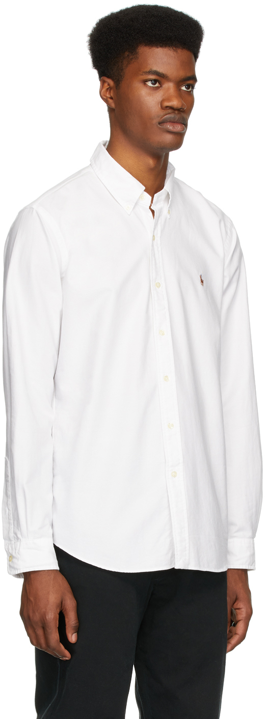 ralph lauren white fitted shirt