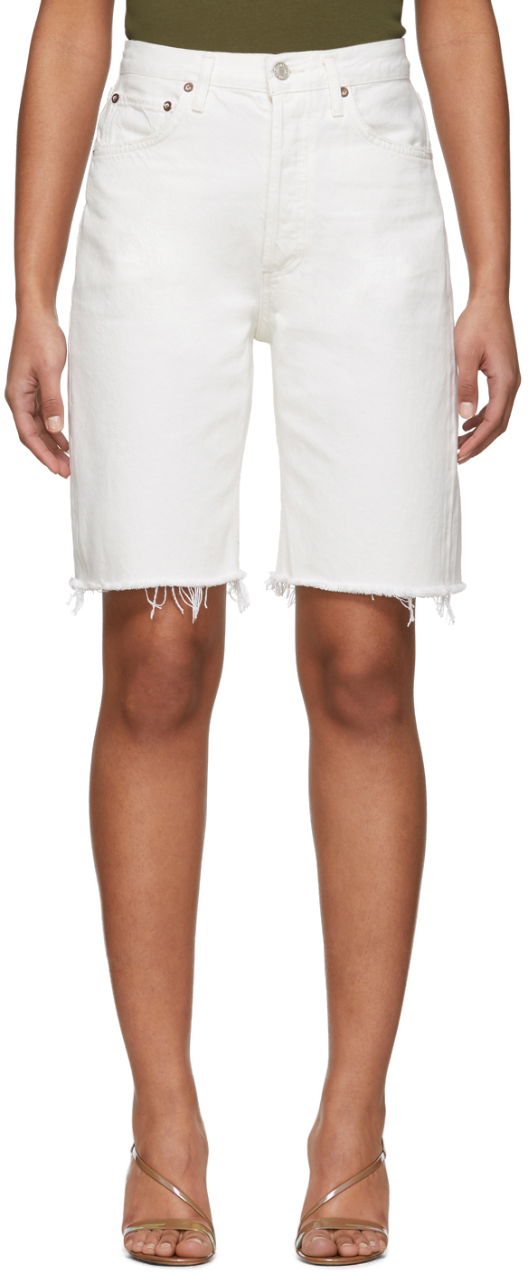 agolde white shorts