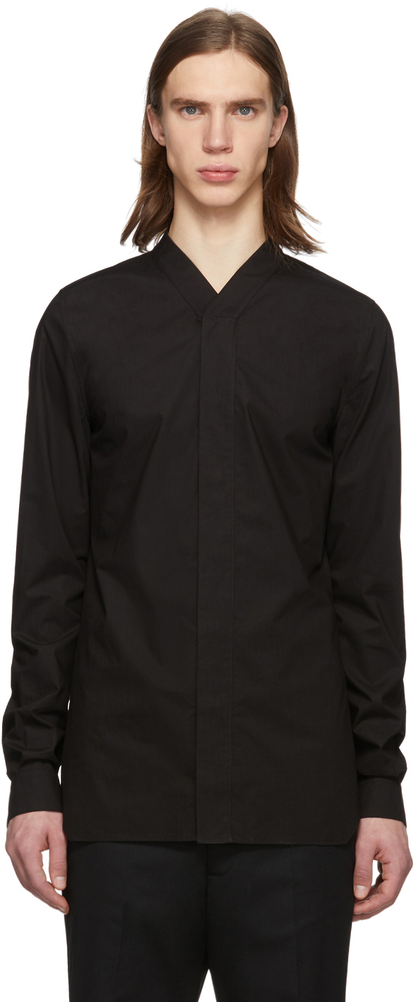 Rick Owens: Black Faun Shirt | SSENSE