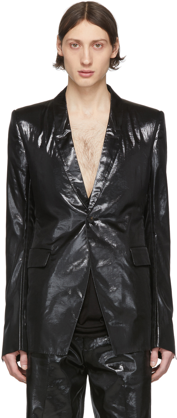 Rick Owens: Black Extreme Soft Blazer | SSENSE