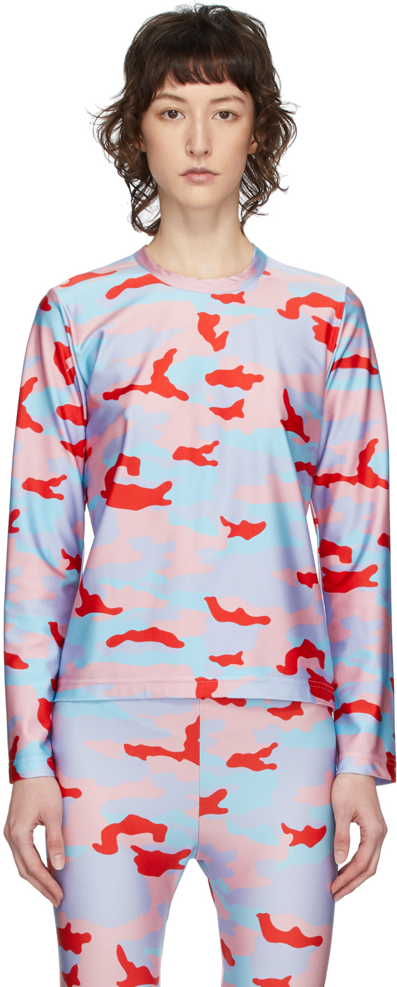 comme de garcon camo t shirt