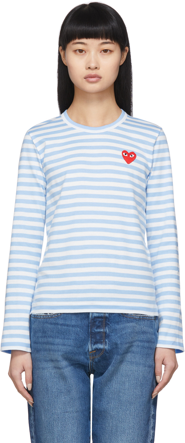 comme des garçons t shirt femme bleu