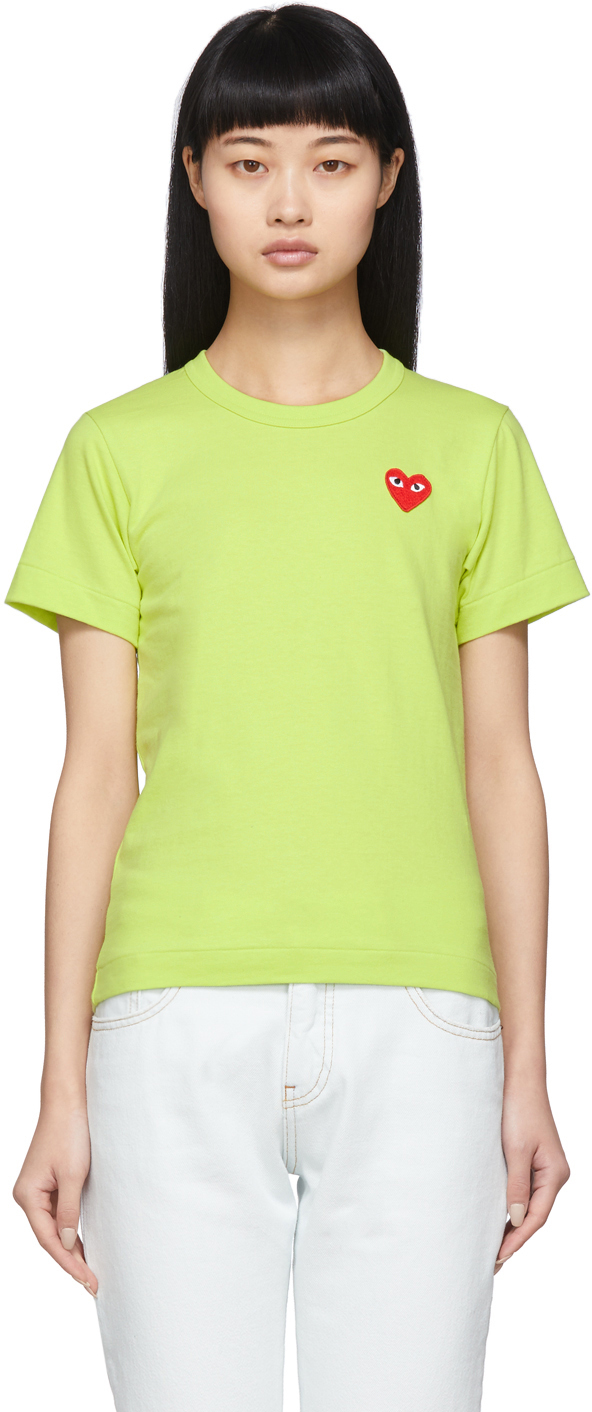 comme des garcons t shirt green