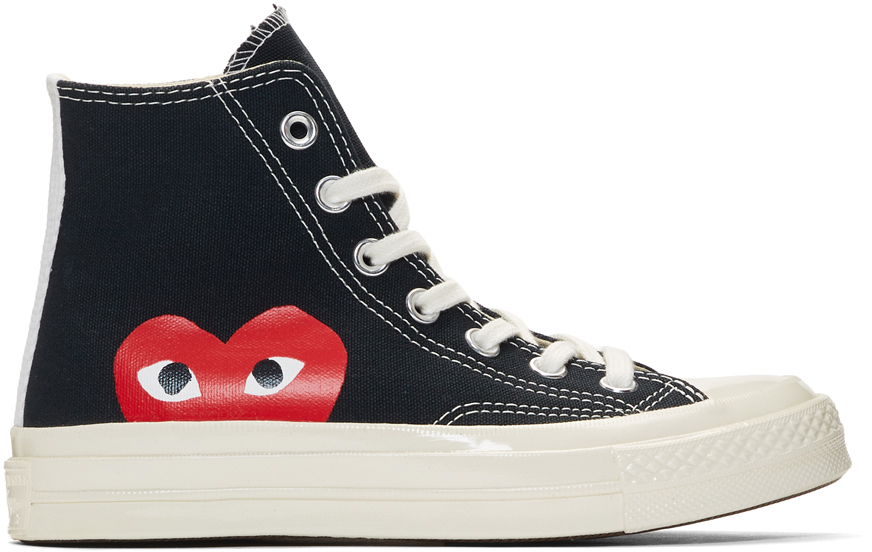 comme des garçons black converse