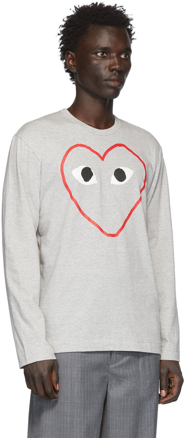 comme des garcons play grey long sleeve