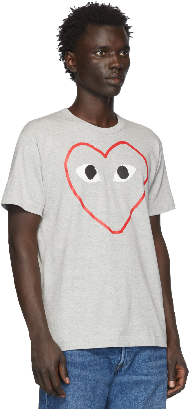 comme des garcons t shirt grey