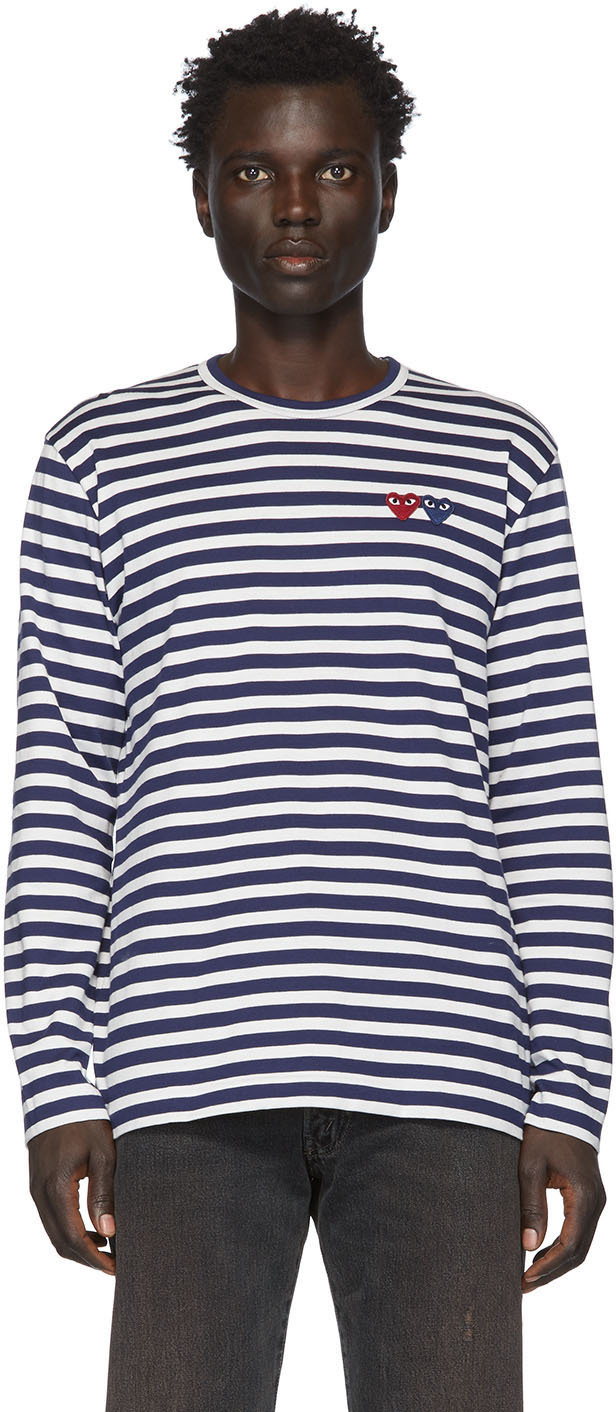 comme des garçons t shirt bleu