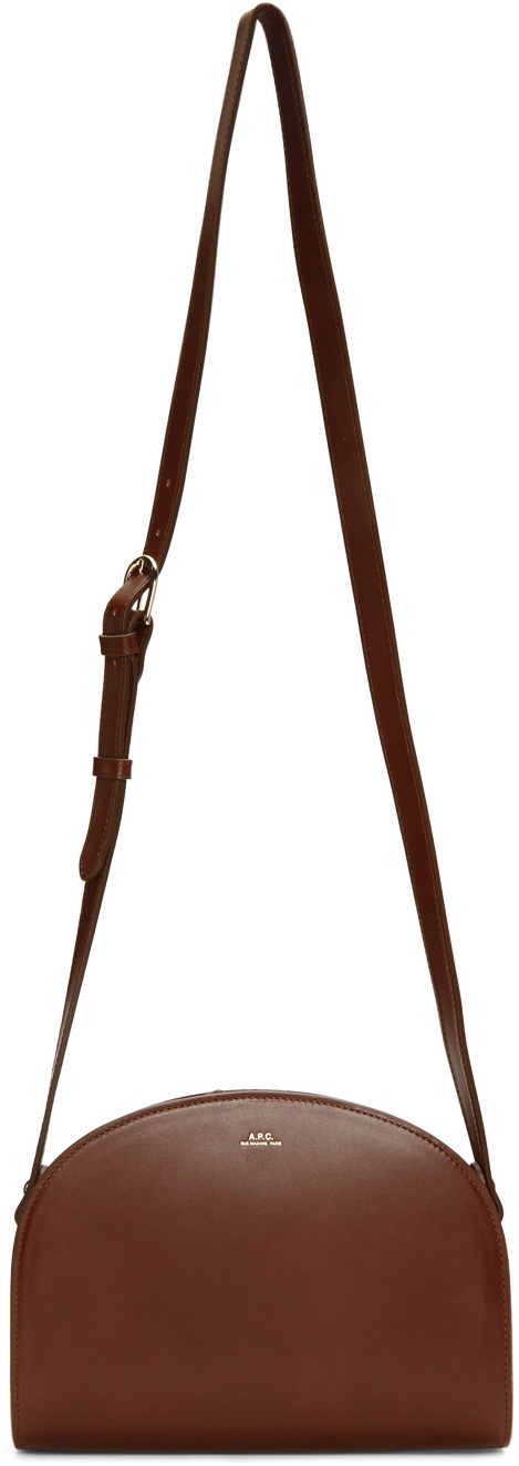 A.P.C Demi-Lune Crossbody Bag - Brown