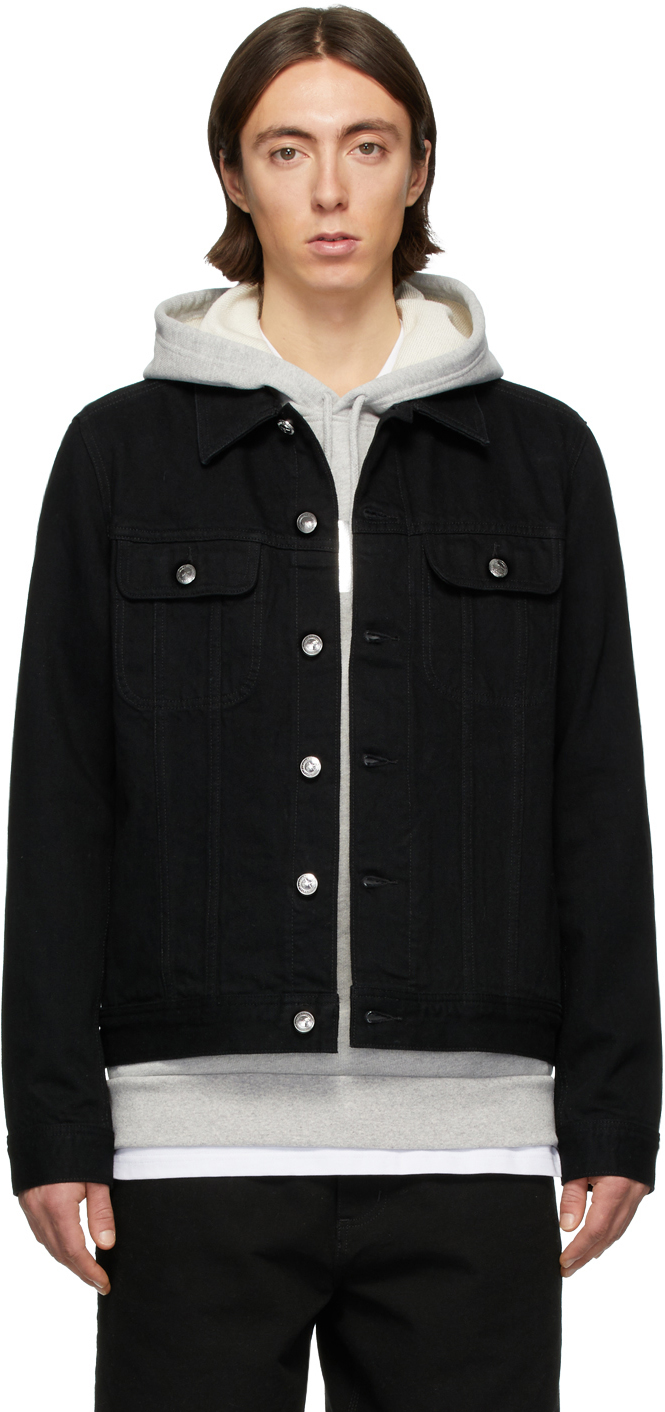 Black Denim Benjamin Jacket by A.P.C. 