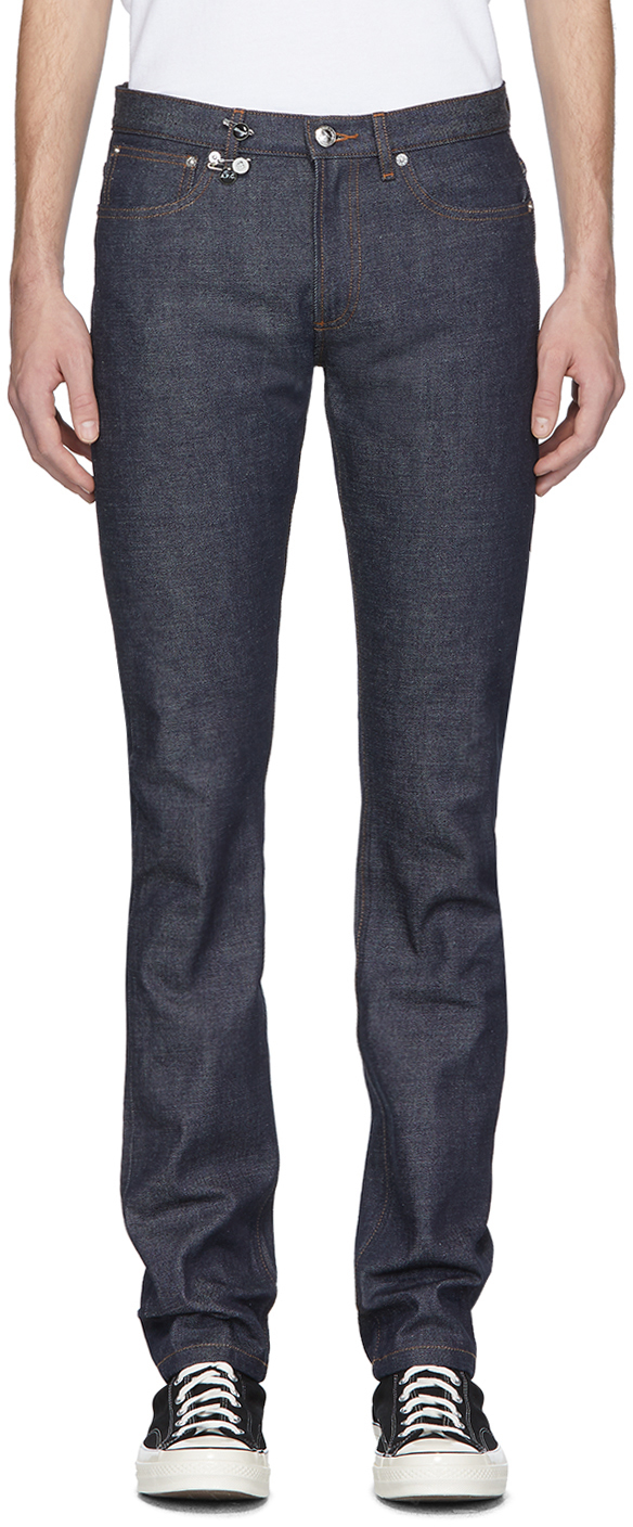 A.P.C.: Indigo JJJJound Edition Petit Standard Jeans | SSENSE Canada