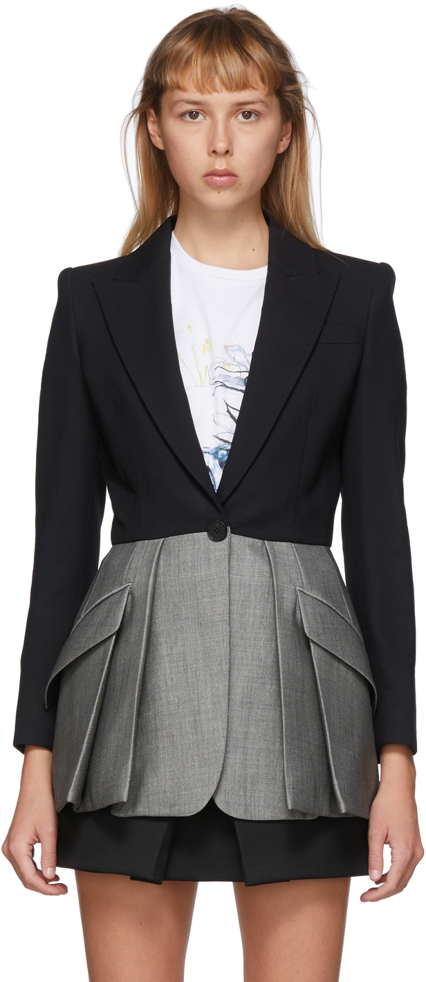 alexander mcqueen black blazer