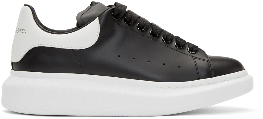 Alexander McQueen: Black & White Oversized Sneakers | SSENSE