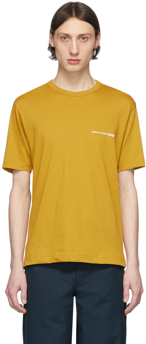 comme des garçons t shirt jaune