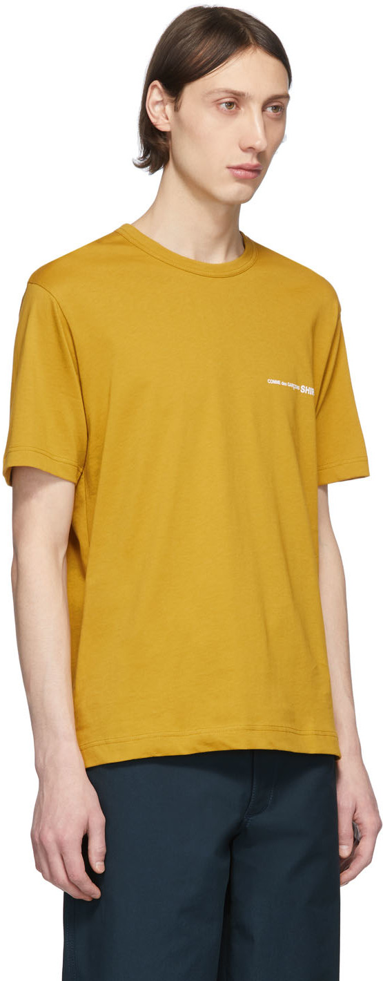 comme des garçons t shirt jaune