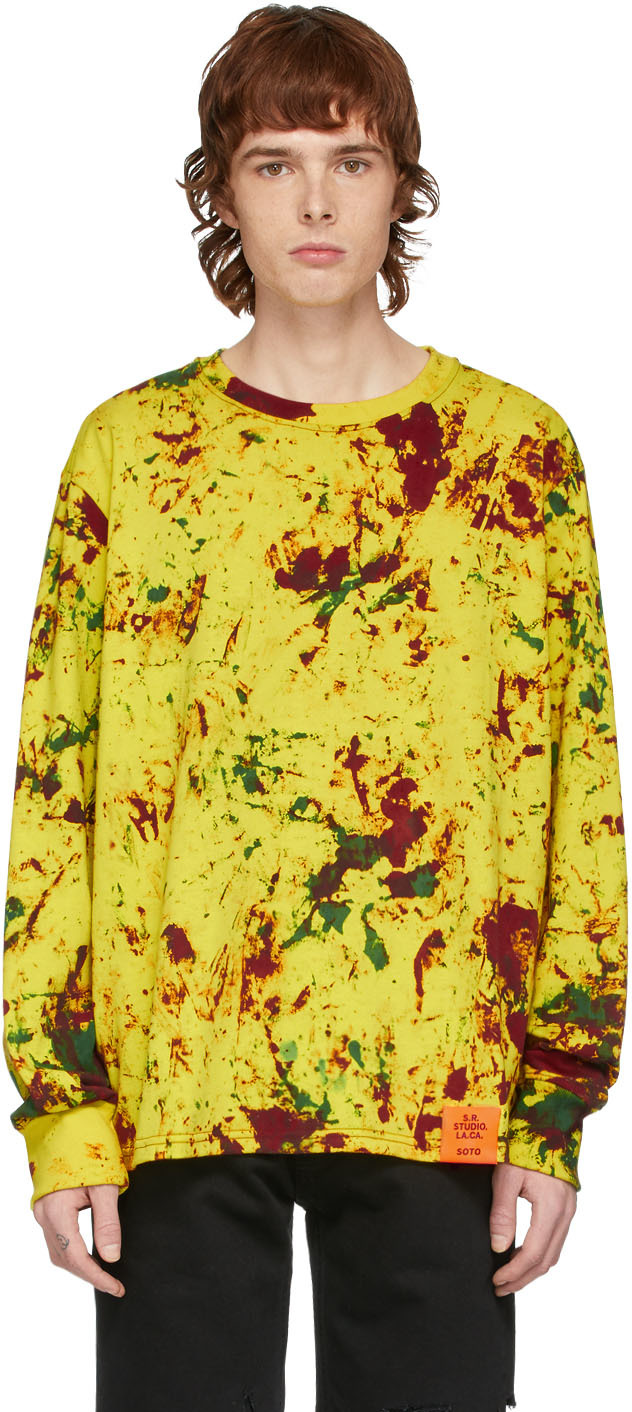 S.R. STUDIO. LA. CA.: Yellow SOTO Hand-Dyed YPM Sweatshirt | SSENSE