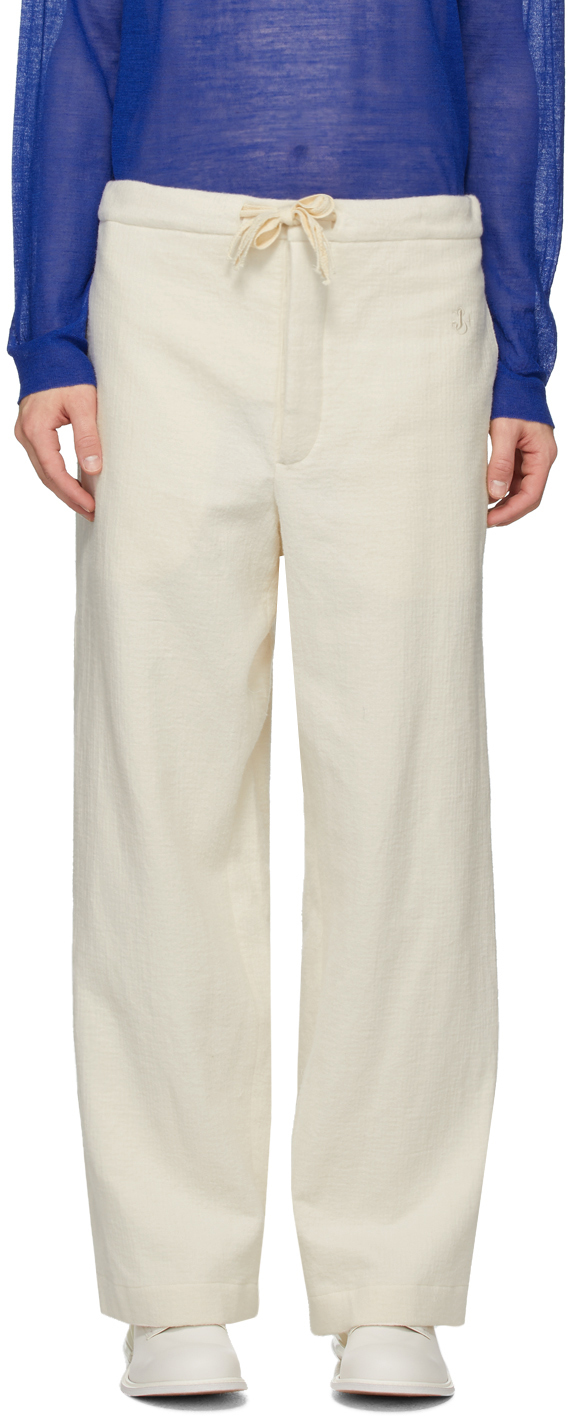 Jil Sander+: Off-White Pyjama Lounge Pants | SSENSE UK