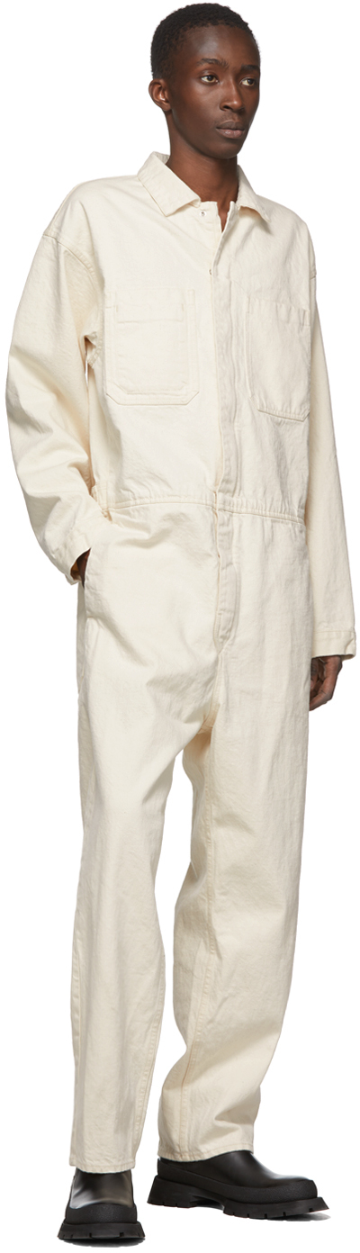 off white denim jumpsuit