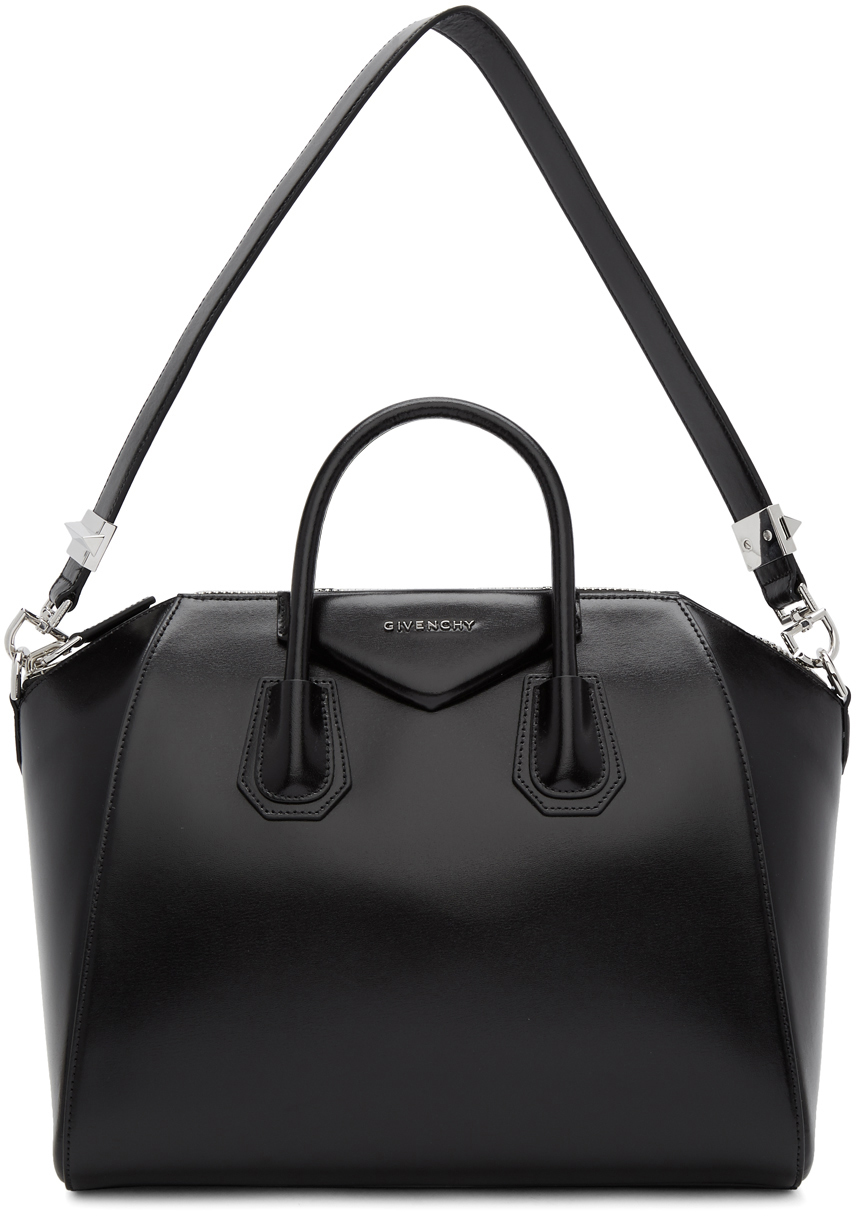 Givenchy: Black Medium Antigona Bag 