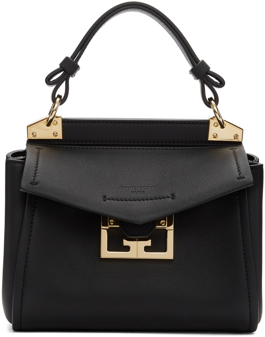 Givenchy: Black Mini Mystic Top Handle Bag | SSENSE