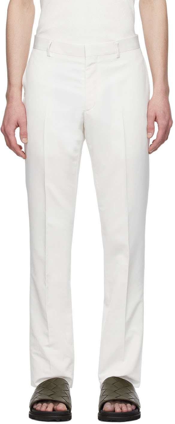 off white wool pants