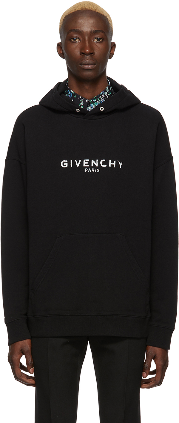 Givenchy: Black 'Givenchy Paris' Hoodie | SSENSE UK