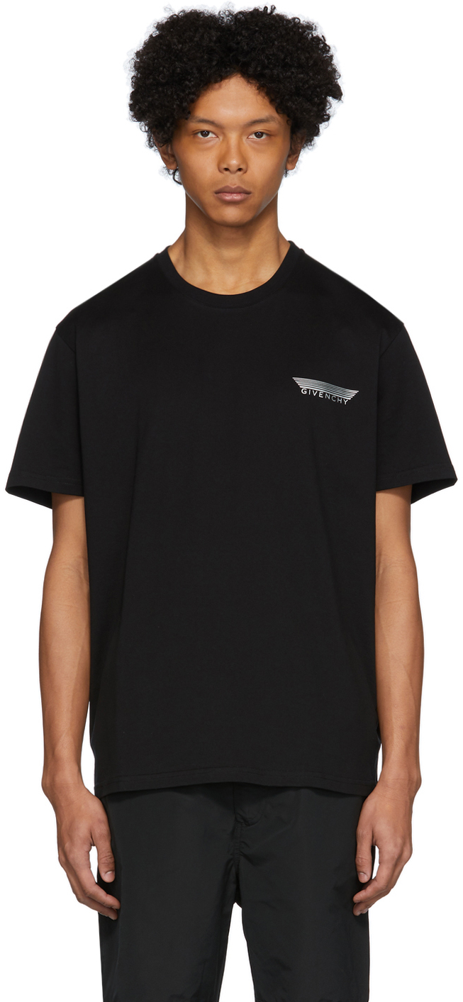 Givenchy: Black Tape Details T-Shirt | SSENSE Canada