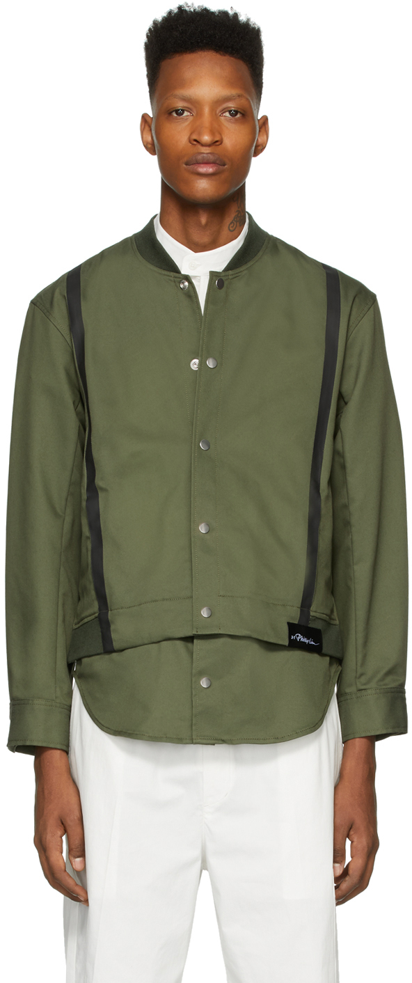 3.1 Phillip Lim: Green Shirttail Bomber Jacket | SSENSE