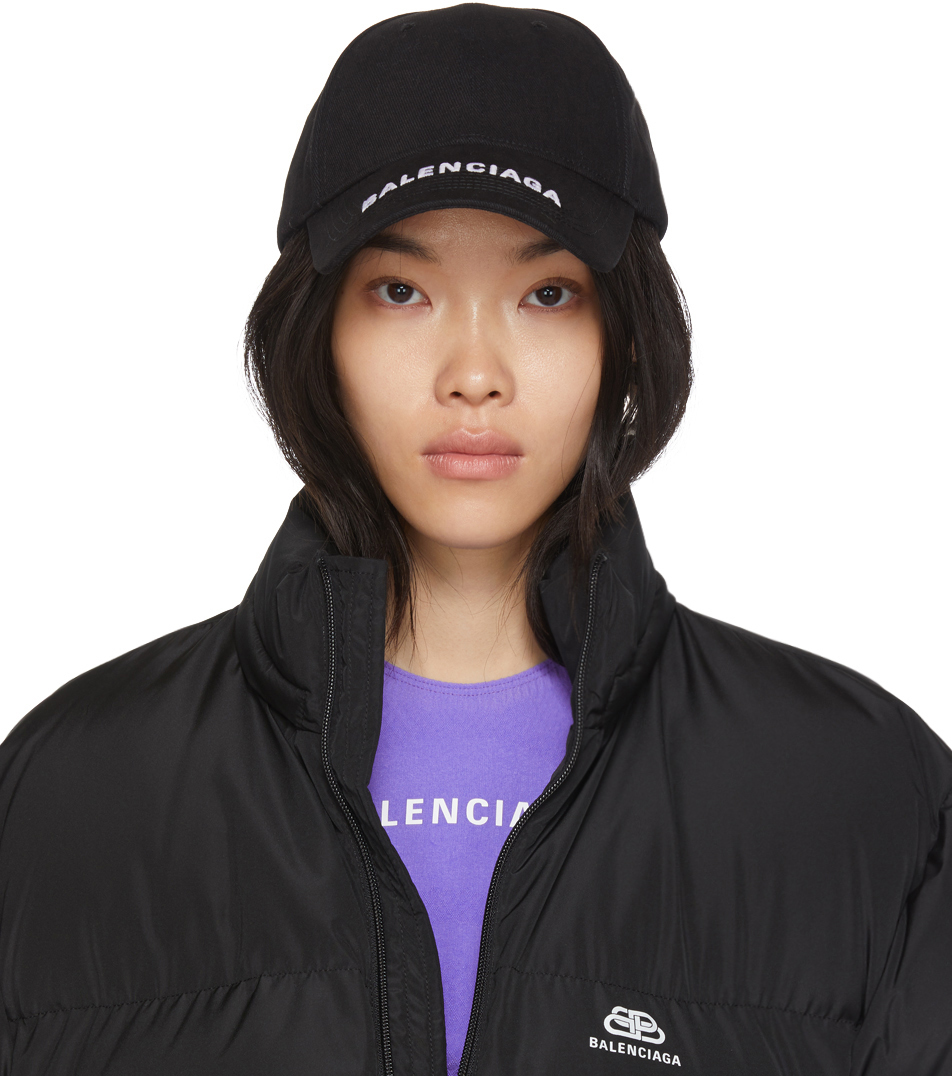 balenciaga cap on head