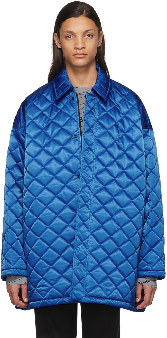 blue balenciaga jacket