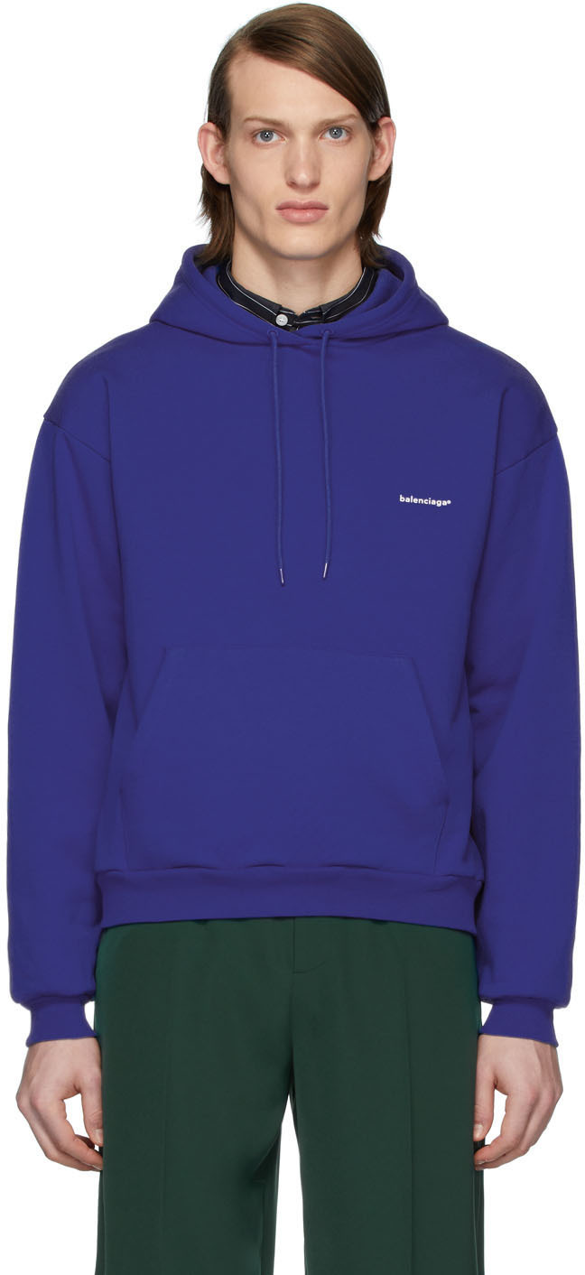 balenciaga hoodie blue