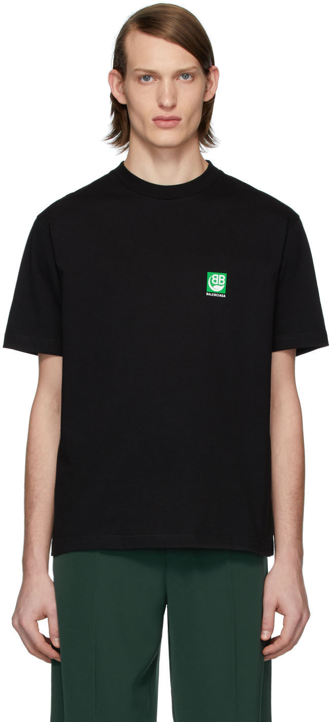Black Logoprinted Tshirt Balenciaga  Vitkac Italy