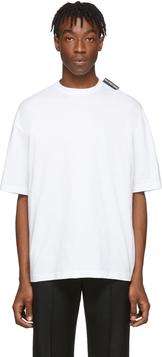 white balenciaga t shirt