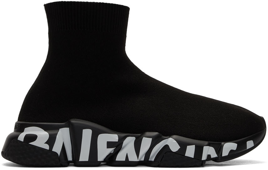 balenciaga sock runners all black