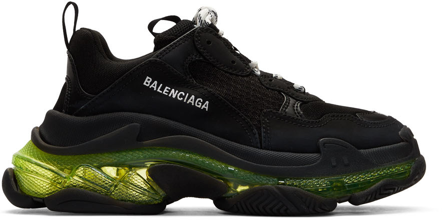 black and silver balenciaga sneakers