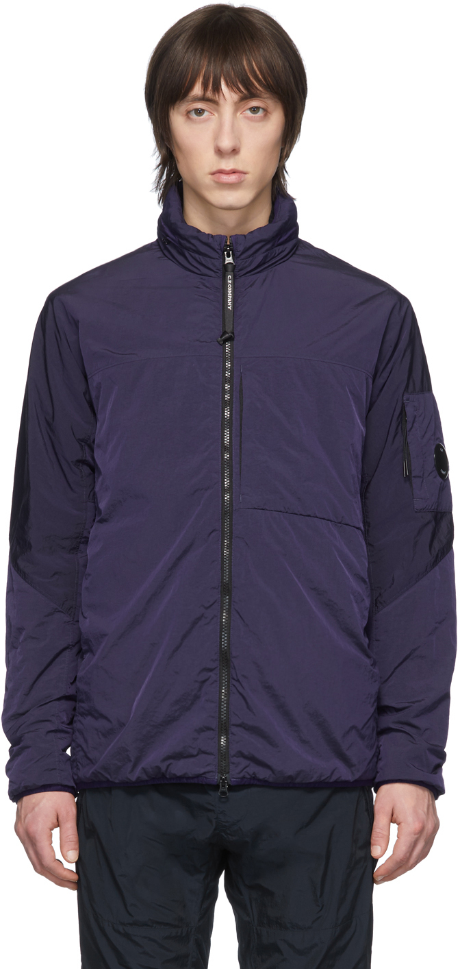 purple zip up jacket