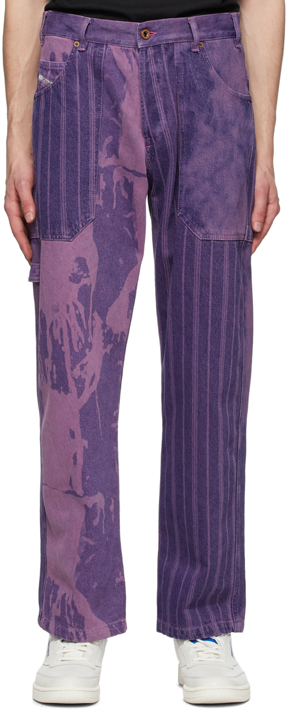 purple denim jeans
