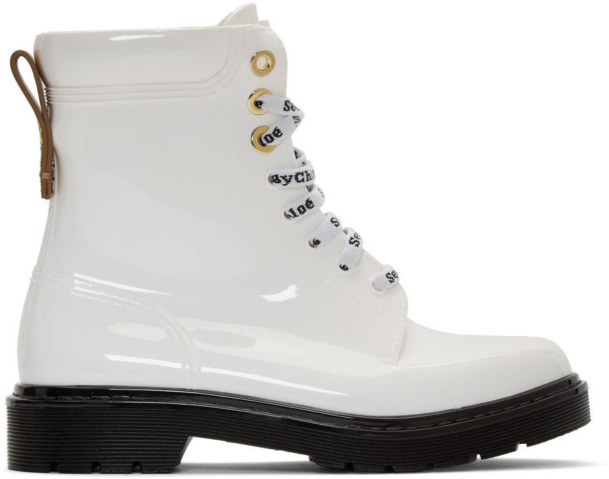 chloe boots white