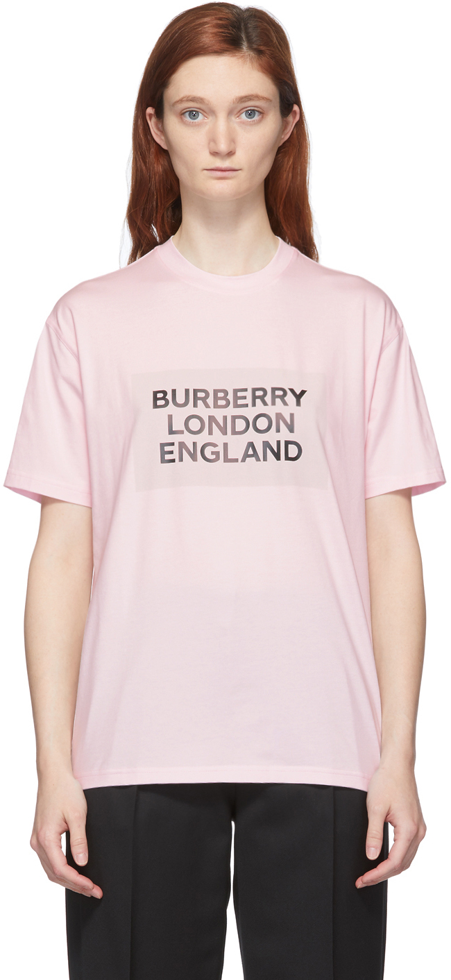 Burberry: Pink Logo Ariana T-Shirt 