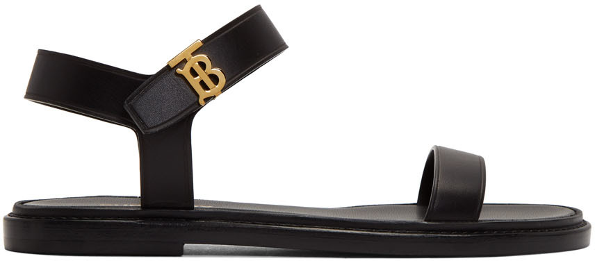 burberry black sandals
