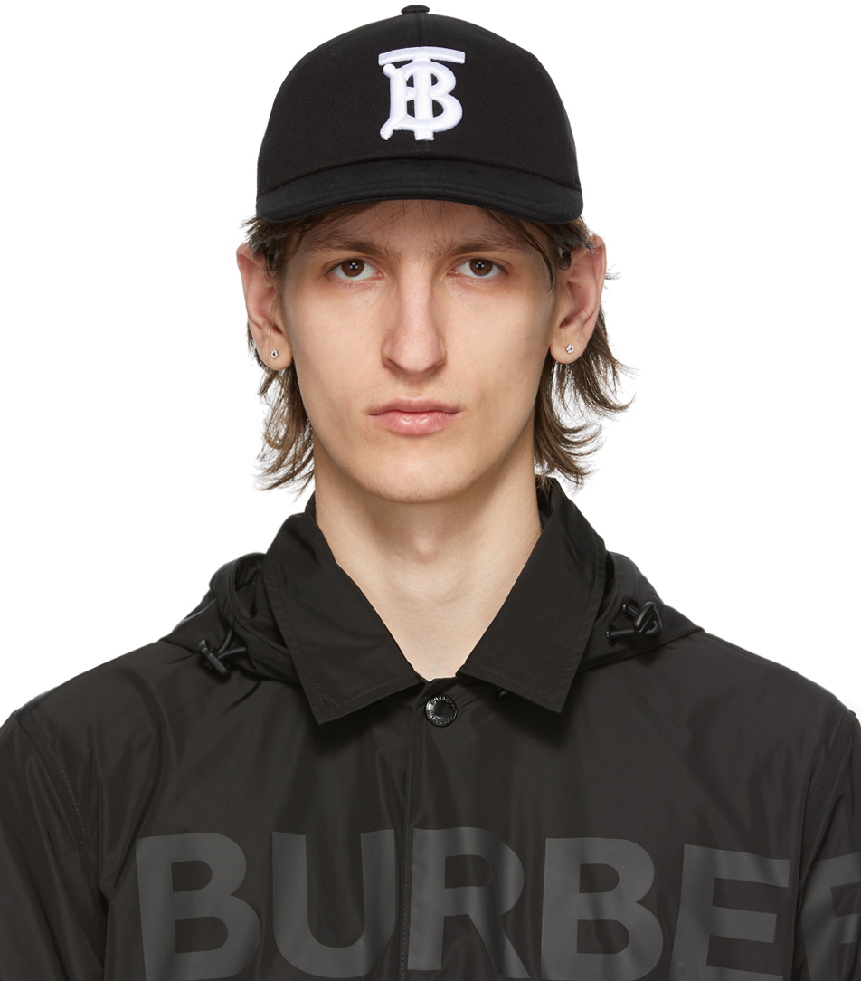 Burberry: Black TB Baseball Cap | SSENSE