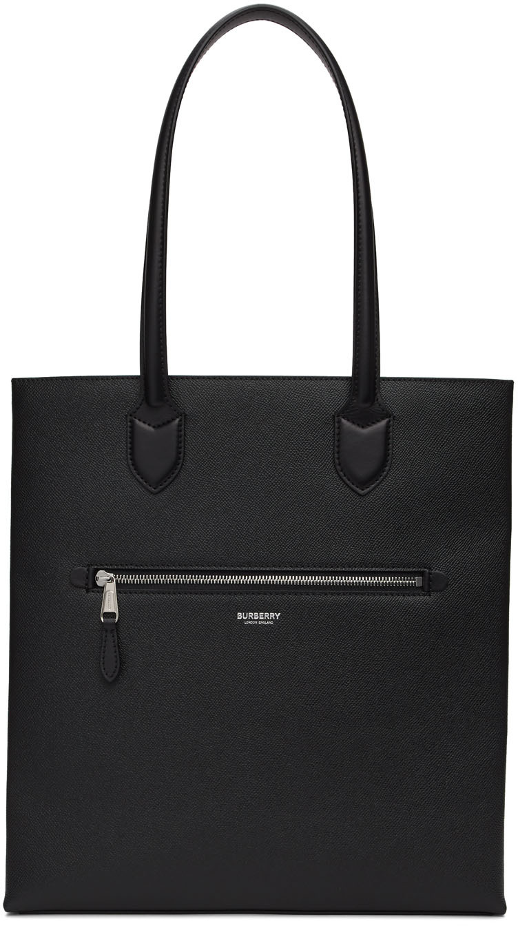 burberry medium grainy leather tote bag