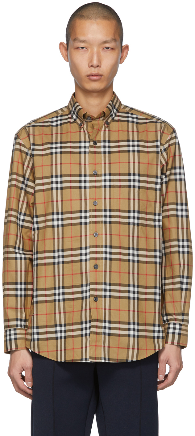 burberry silk shirt mens