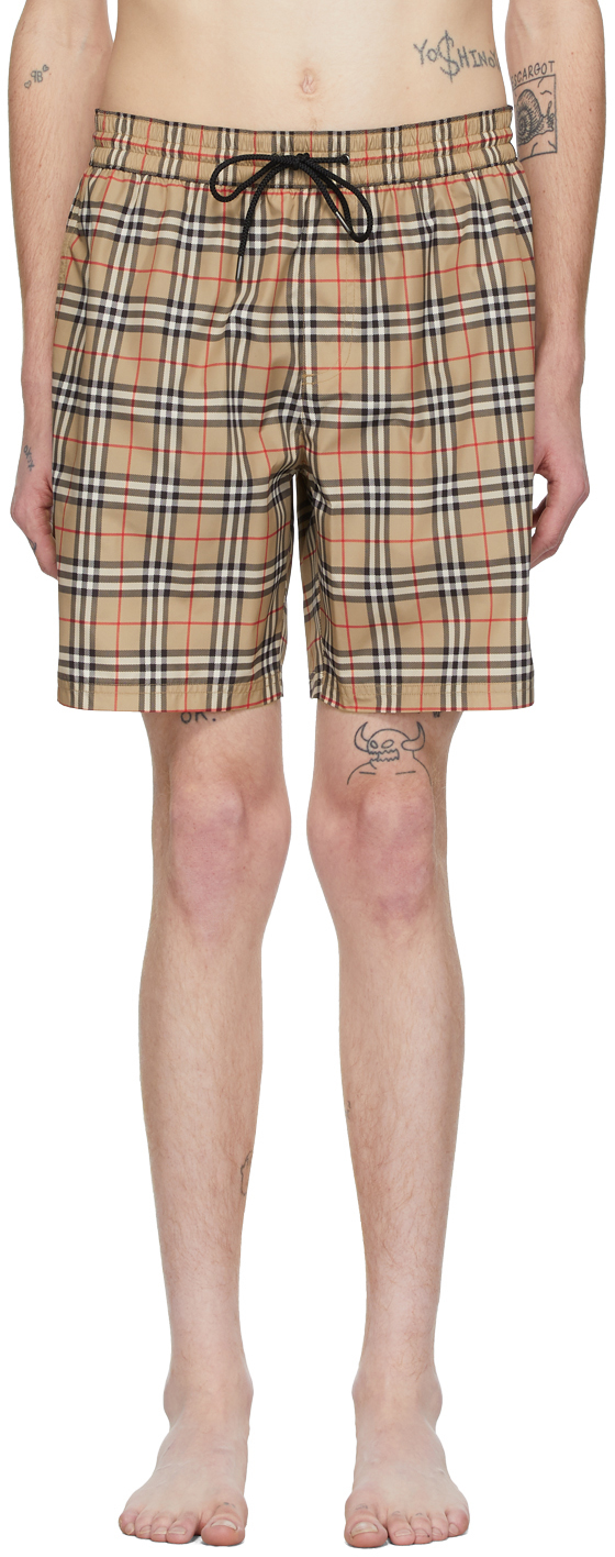 burberry shorts gold