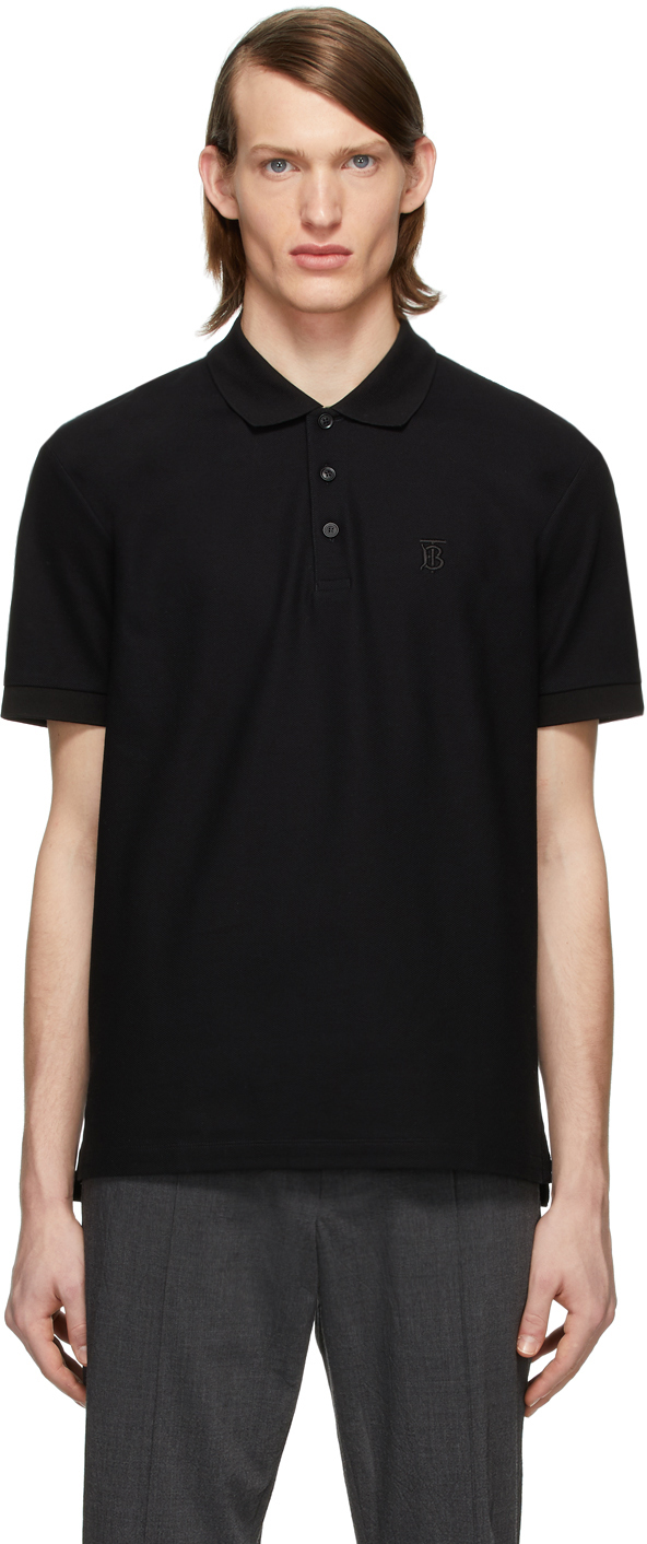 Burberry: Black Eddie Polo | SSENSE