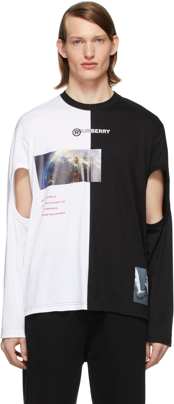 burberry shirt black and white