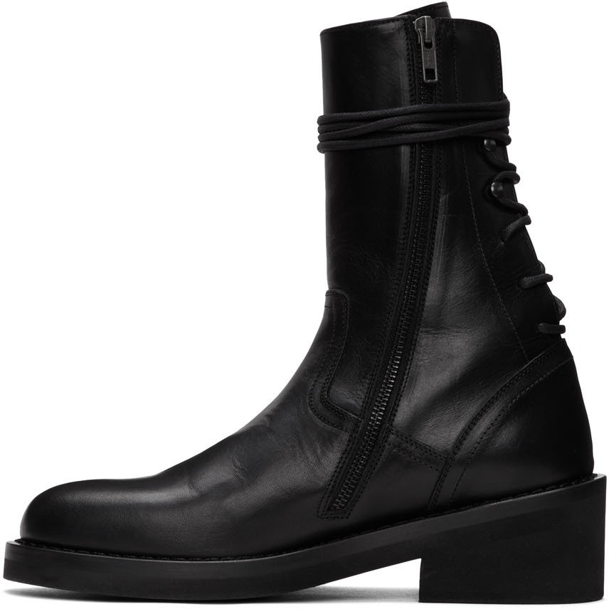 ann demeulemeester lace up ankle boots