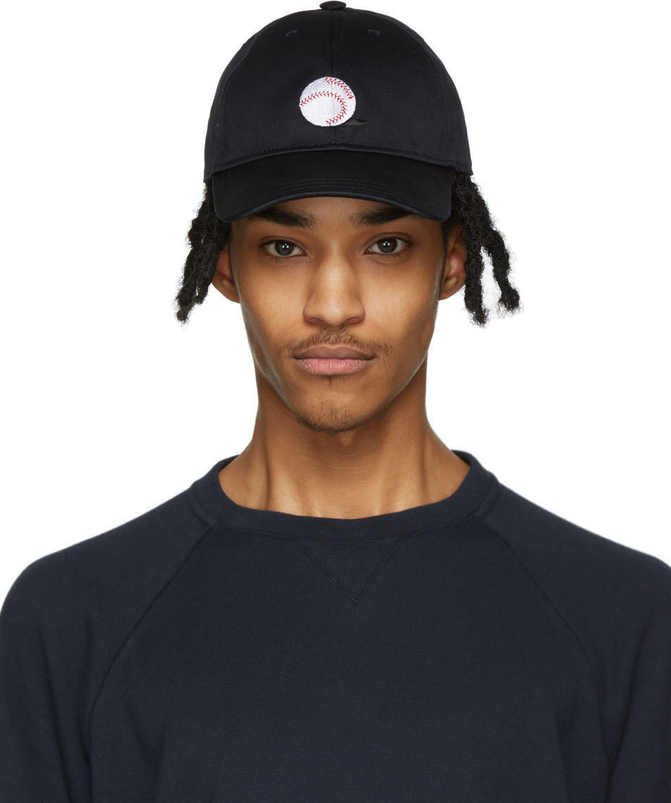 Thom Browne: Navy Classic Baseball Cap | SSENSE