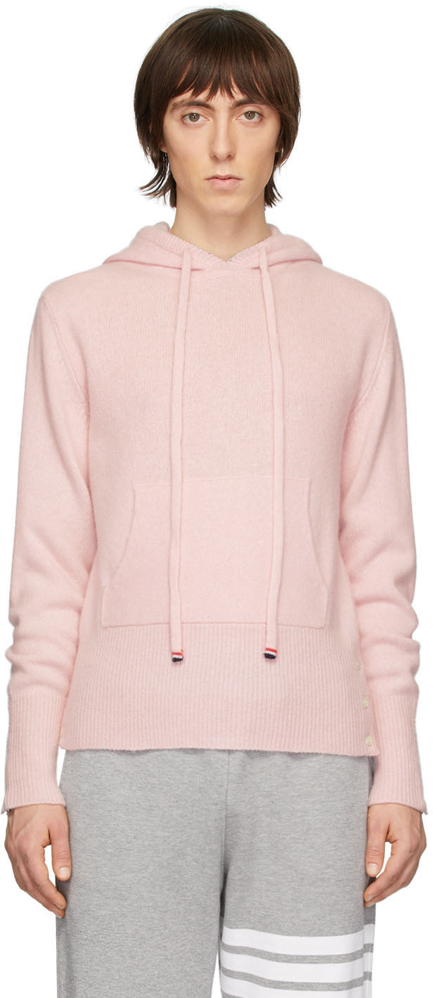 pink cashmere hoodie