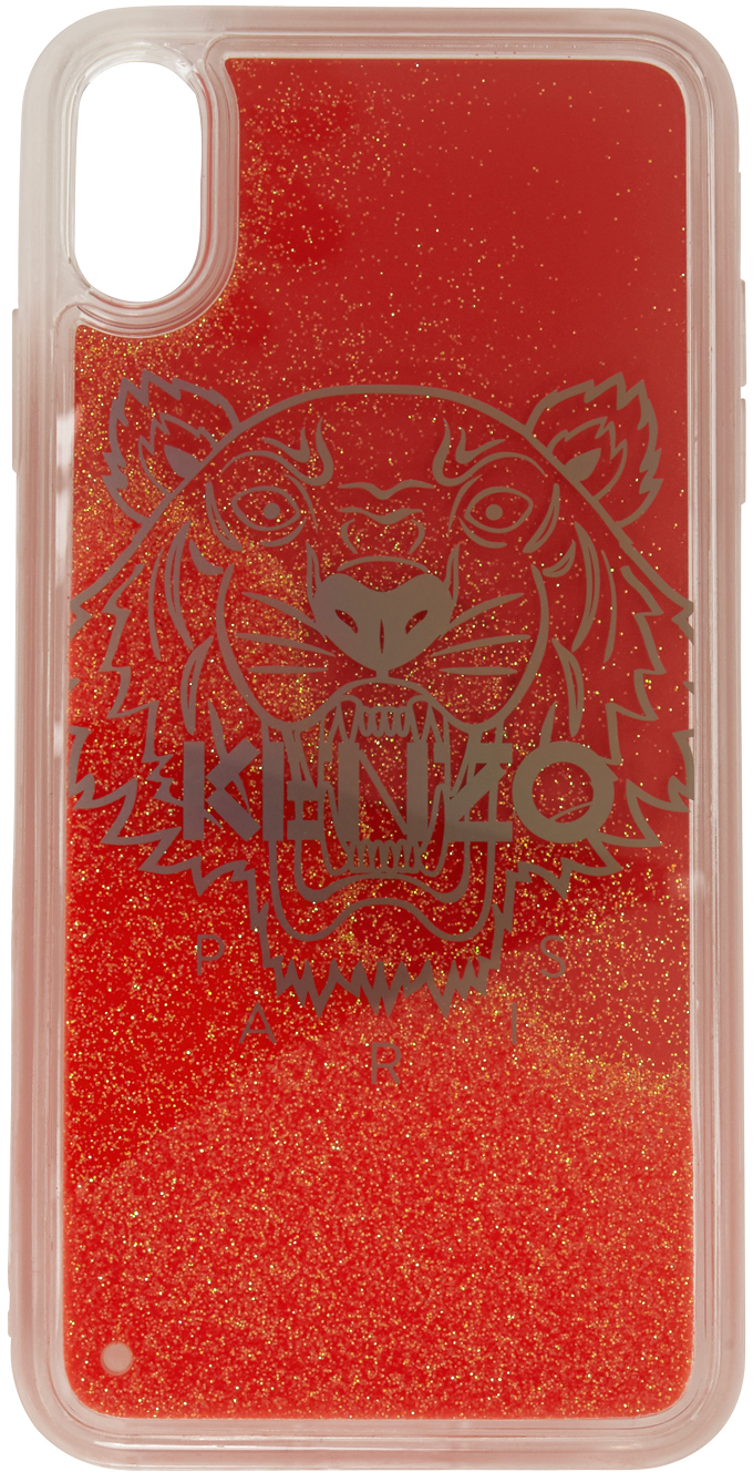 Red Glitter Tiger iPhone XS Max Case SSENSE Accessories Phones Cases 