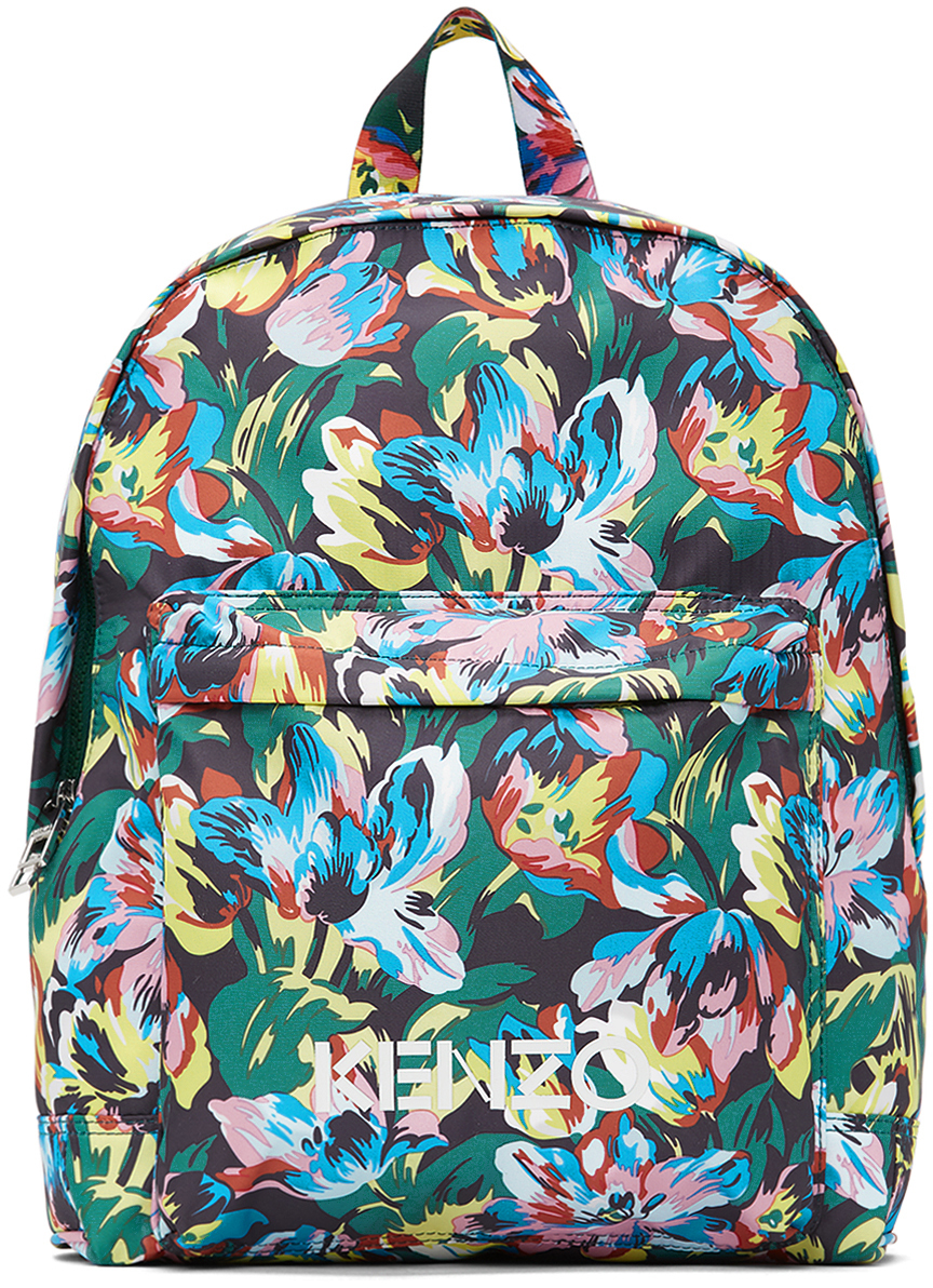 vans black floral backpack